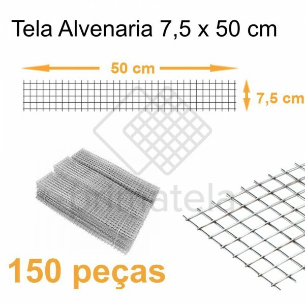 Tela Amarração de Alvenaria 7,5x50cm Caixa com 150 pç