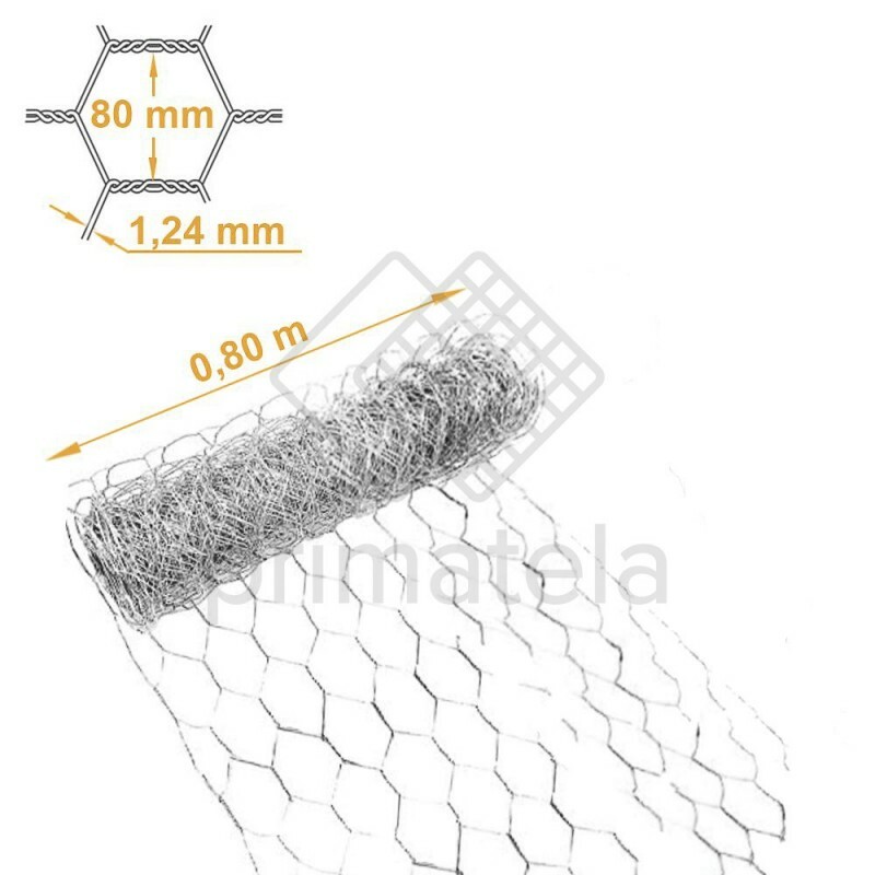 TELA HEXAGONAL GALV. MANGUEIRÃO MALHA 3 FIO 18 ALTURA 0,80m - PREÇO POR METRO